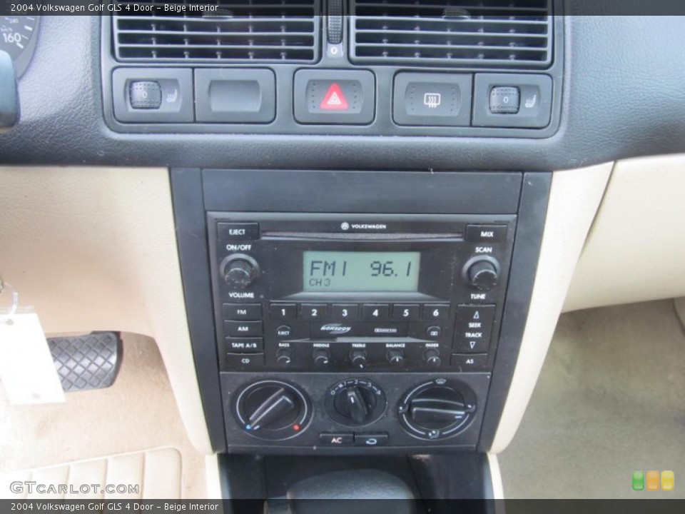 Beige Interior Controls for the 2004 Volkswagen Golf GLS 4 Door #71543809