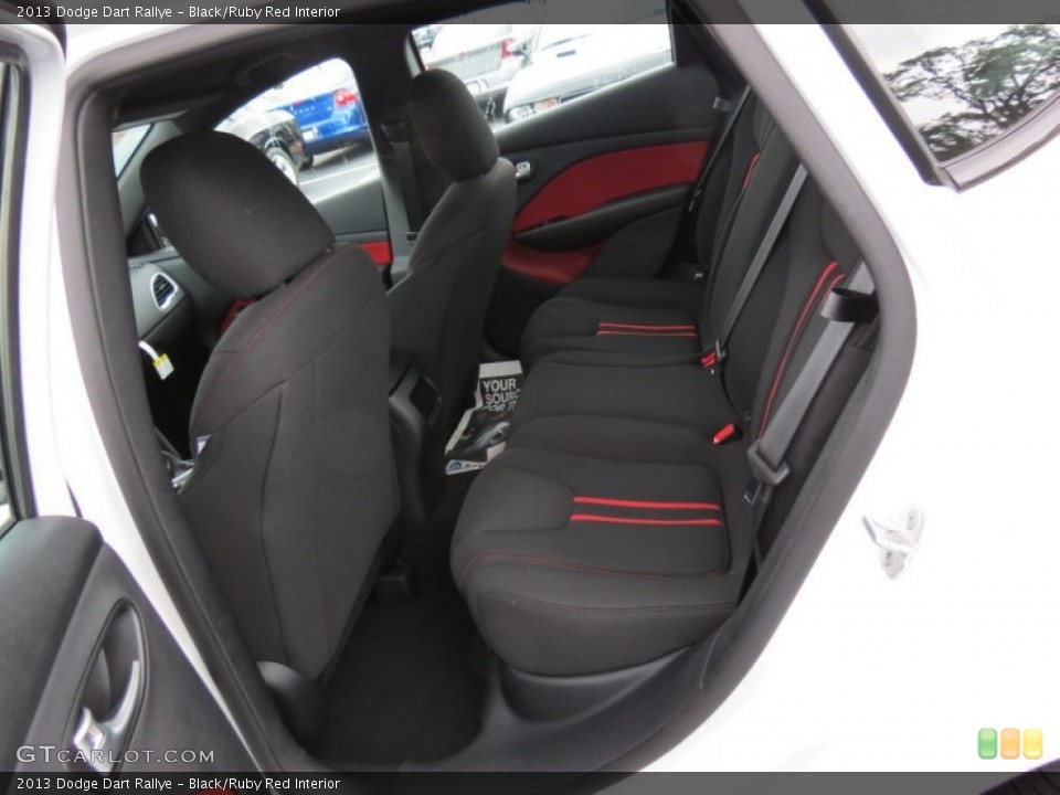 Black/Ruby Red Interior Rear Seat for the 2013 Dodge Dart Rallye #71543976