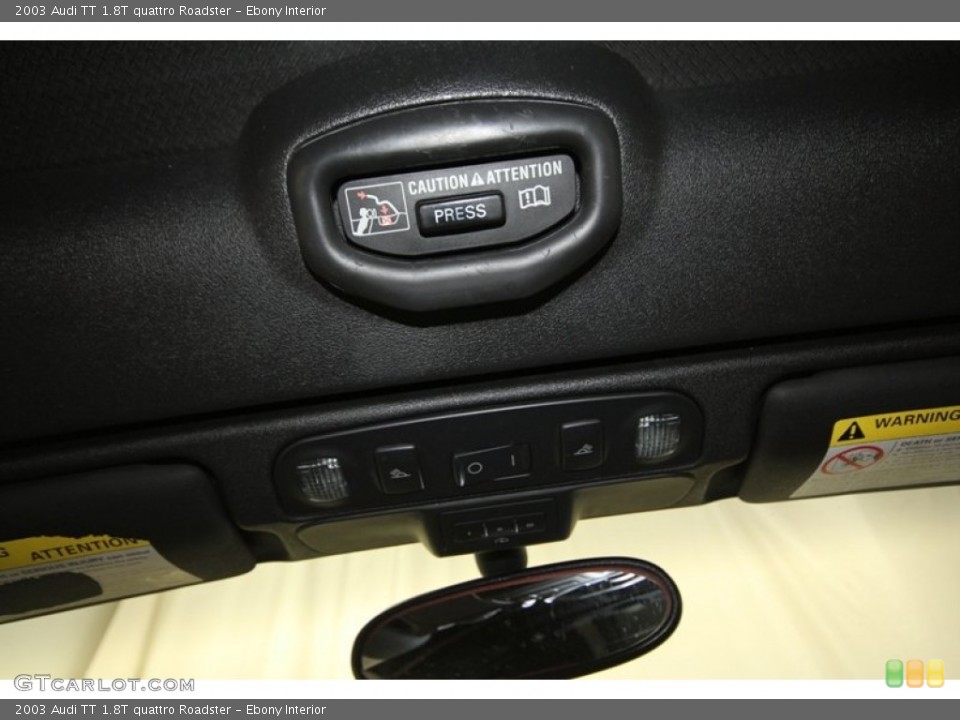 Ebony Interior Controls for the 2003 Audi TT 1.8T quattro Roadster #71546272