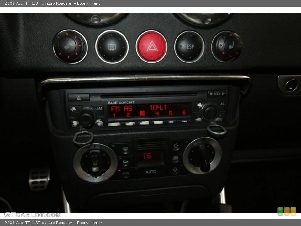 Ebony Interior Controls for the 2003 Audi TT 1.8T quattro Roadster #71546290