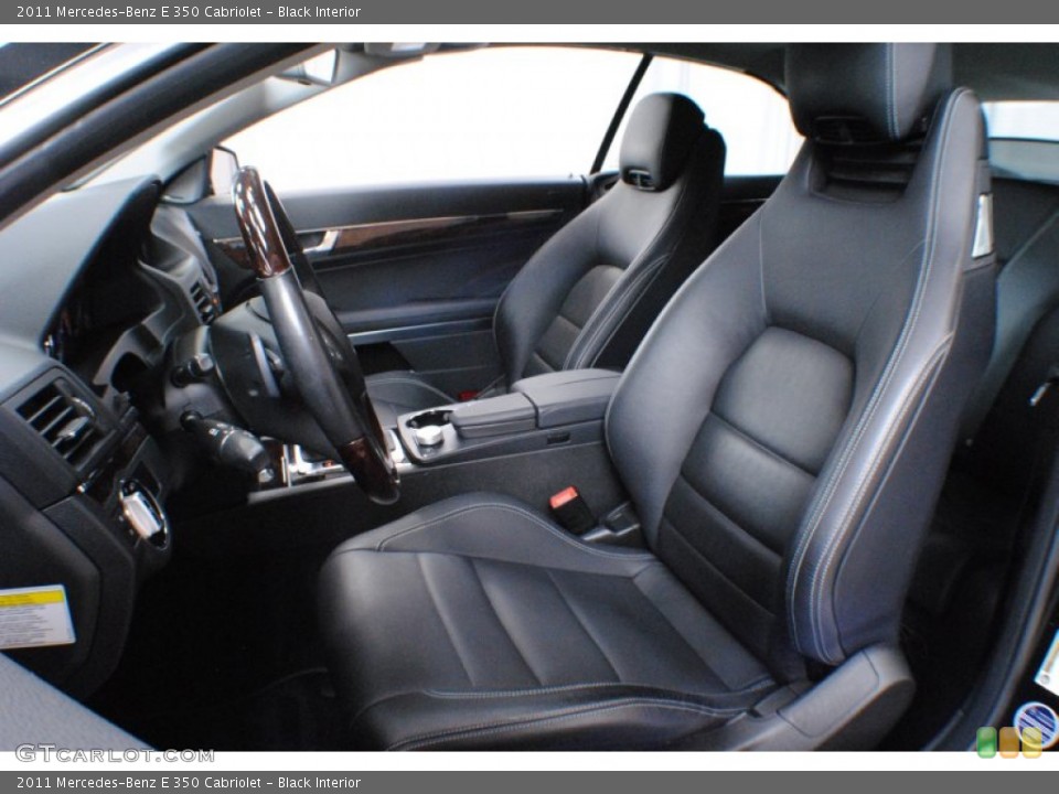 Black Interior Front Seat for the 2011 Mercedes-Benz E 350 Cabriolet #71549815