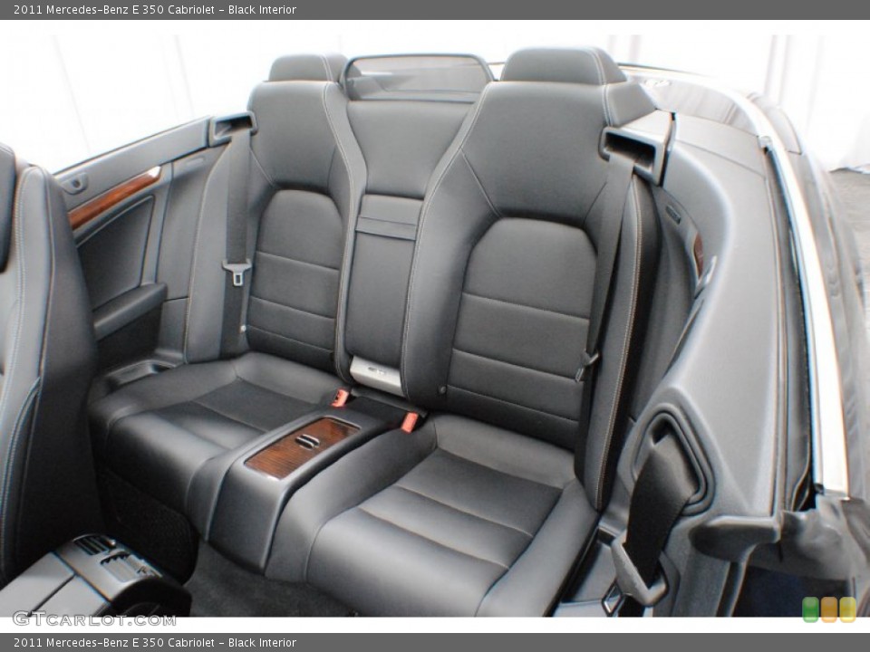 Black Interior Rear Seat for the 2011 Mercedes-Benz E 350 Cabriolet #71549869