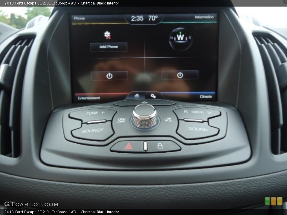 Charcoal Black Interior Controls for the 2013 Ford Escape SE 2.0L EcoBoost 4WD #71550451