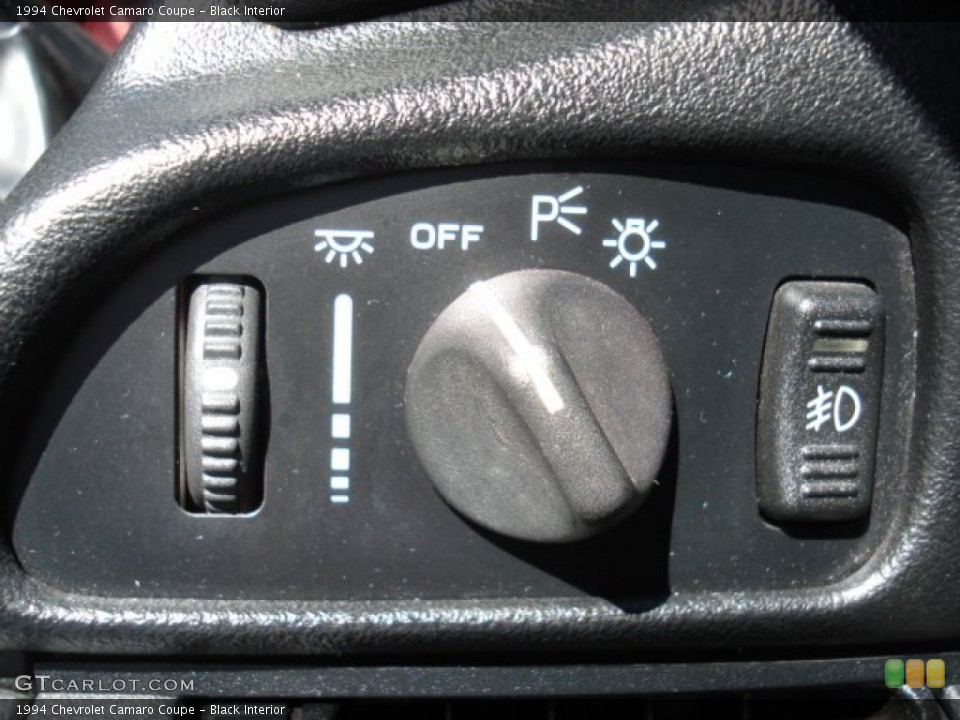 Black Interior Controls for the 1994 Chevrolet Camaro Coupe #71551768