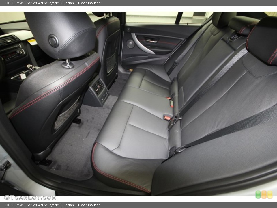 Black Interior Rear Seat for the 2013 BMW 3 Series ActiveHybrid 3 Sedan #71552653