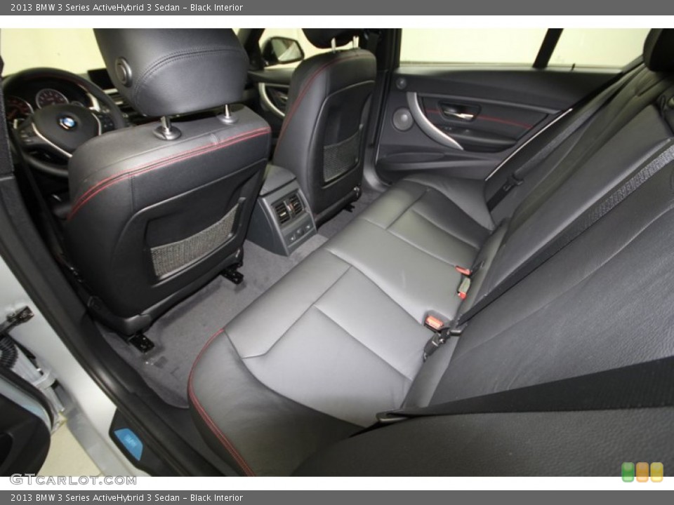 Black Interior Rear Seat for the 2013 BMW 3 Series ActiveHybrid 3 Sedan #71552767
