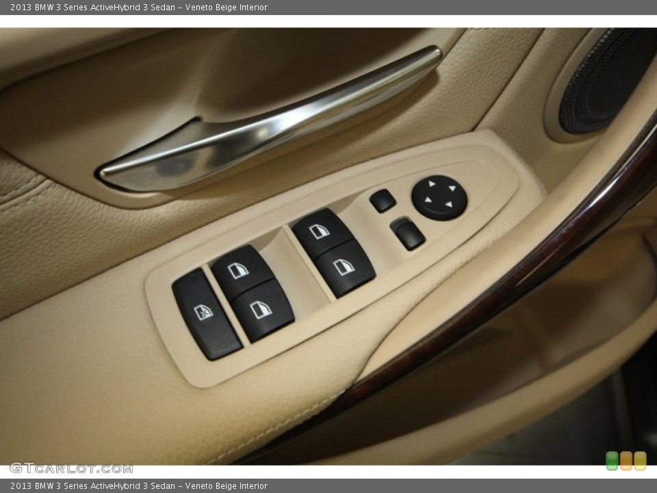 Veneto Beige Interior Controls for the 2013 BMW 3 Series ActiveHybrid 3 Sedan #71552923