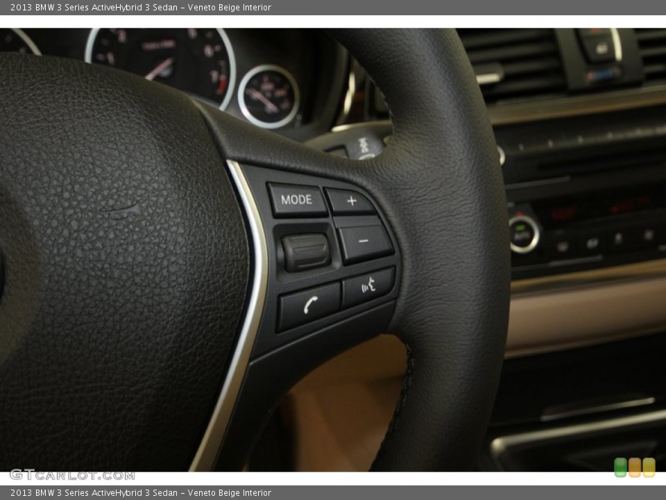 Veneto Beige Interior Controls for the 2013 BMW 3 Series ActiveHybrid 3 Sedan #71553004