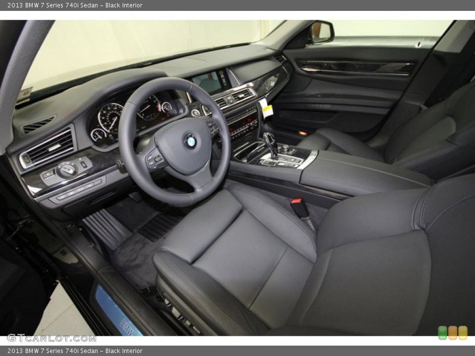 Black Interior Prime Interior for the 2013 BMW 7 Series 740i Sedan #71553640