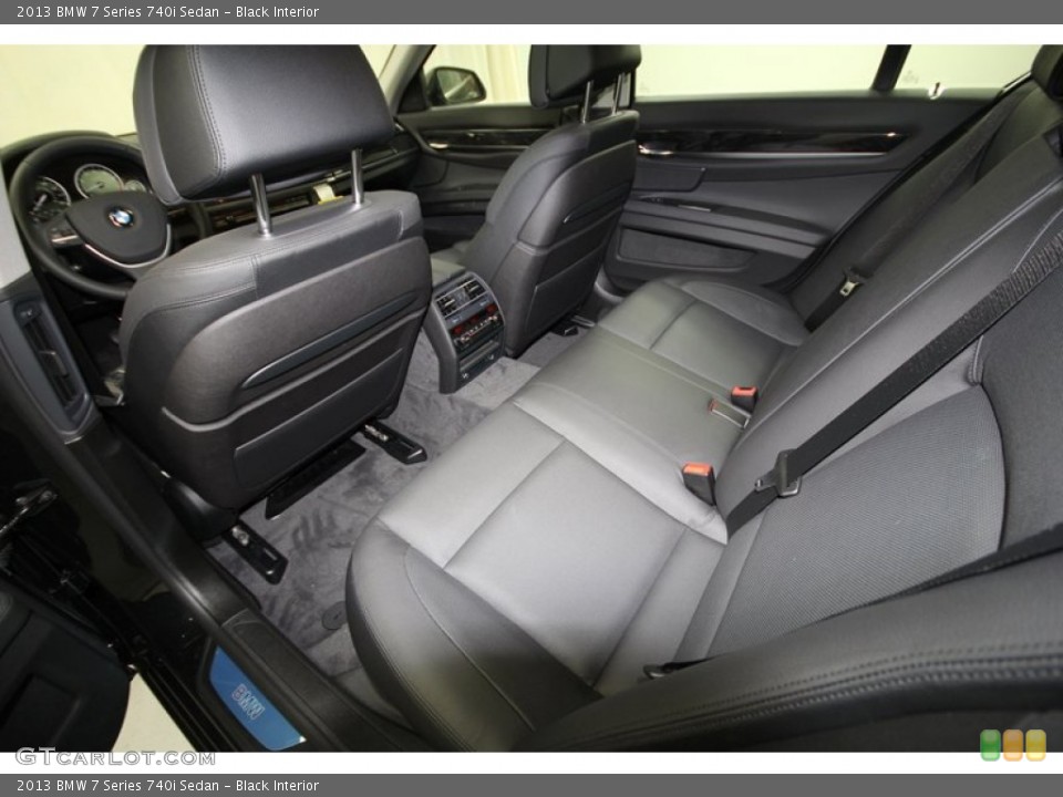 Black Interior Rear Seat for the 2013 BMW 7 Series 740i Sedan #71553766