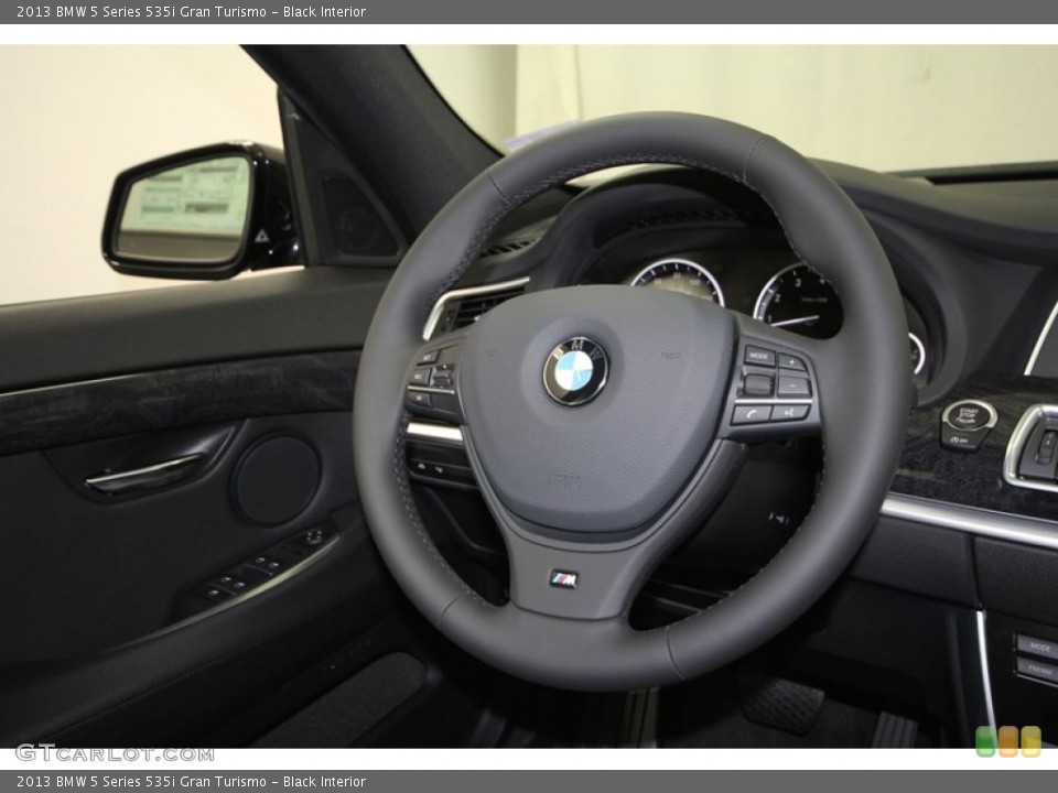 Black Interior Steering Wheel for the 2013 BMW 5 Series 535i Gran Turismo #71554552