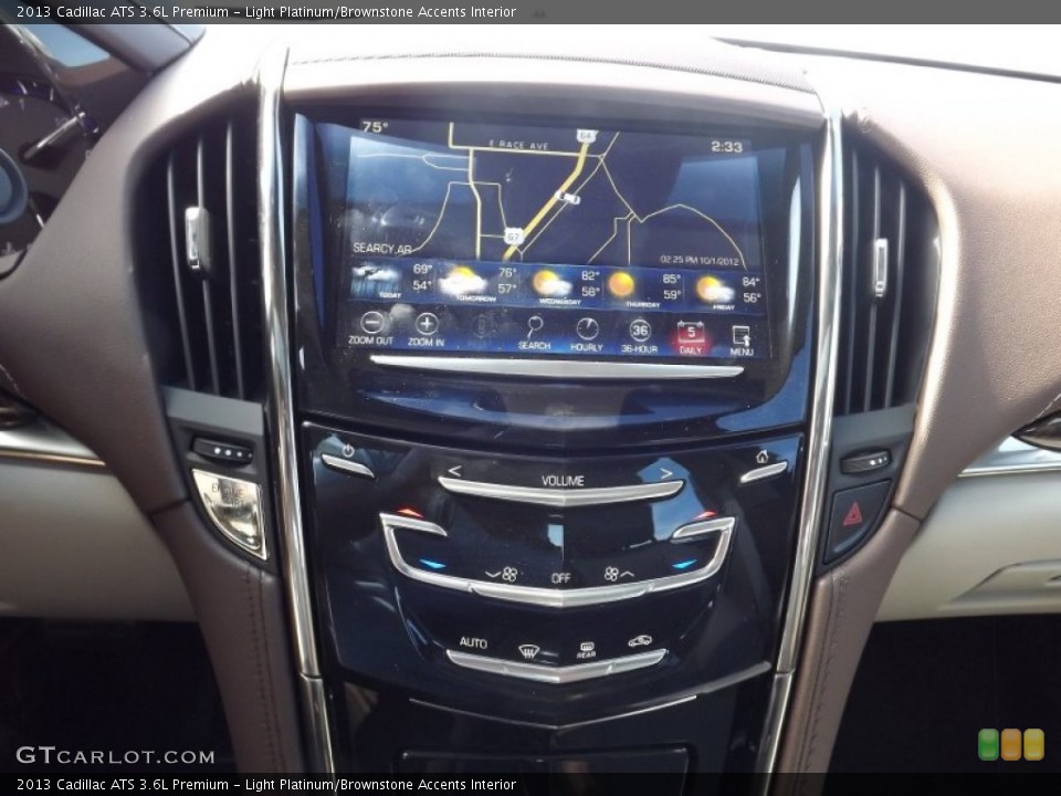 Light Platinum/Brownstone Accents Interior Controls for the 2013 Cadillac ATS 3.6L Premium #71556616