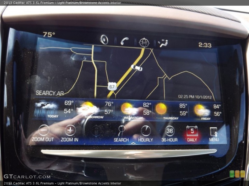 Light Platinum/Brownstone Accents Interior Navigation for the 2013 Cadillac ATS 3.6L Premium #71556626