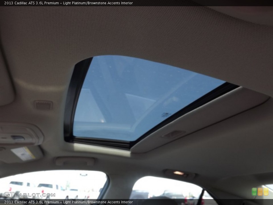 Light Platinum/Brownstone Accents Interior Sunroof for the 2013 Cadillac ATS 3.6L Premium #71556694