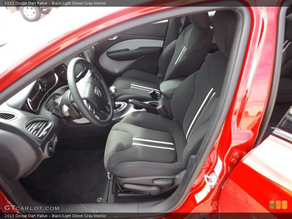 Black/Light Diesel Gray Interior Front Seat for the 2013 Dodge Dart Rallye #71557006