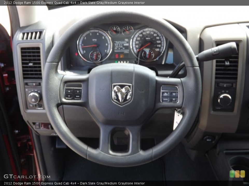 Dark Slate Gray/Medium Graystone Interior Steering Wheel for the 2012 Dodge Ram 1500 Express Quad Cab 4x4 #71558296