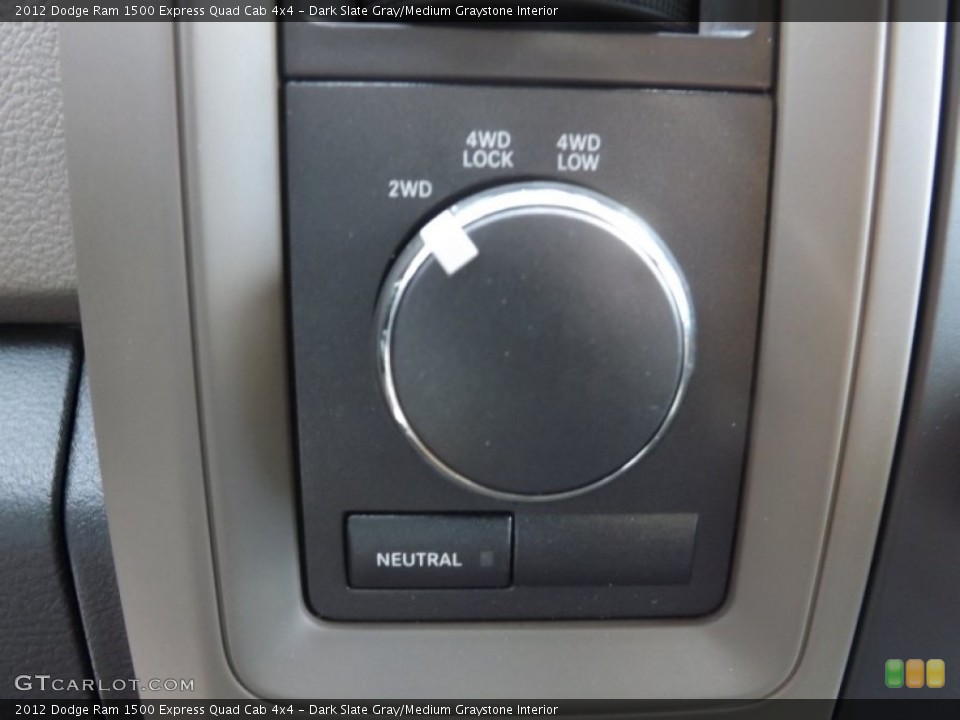 Dark Slate Gray/Medium Graystone Interior Controls for the 2012 Dodge Ram 1500 Express Quad Cab 4x4 #71558305