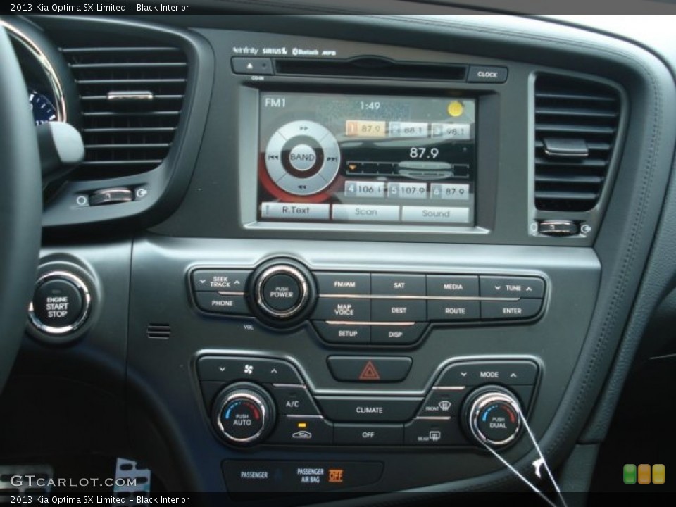 Black Interior Controls for the 2013 Kia Optima SX Limited #71560456