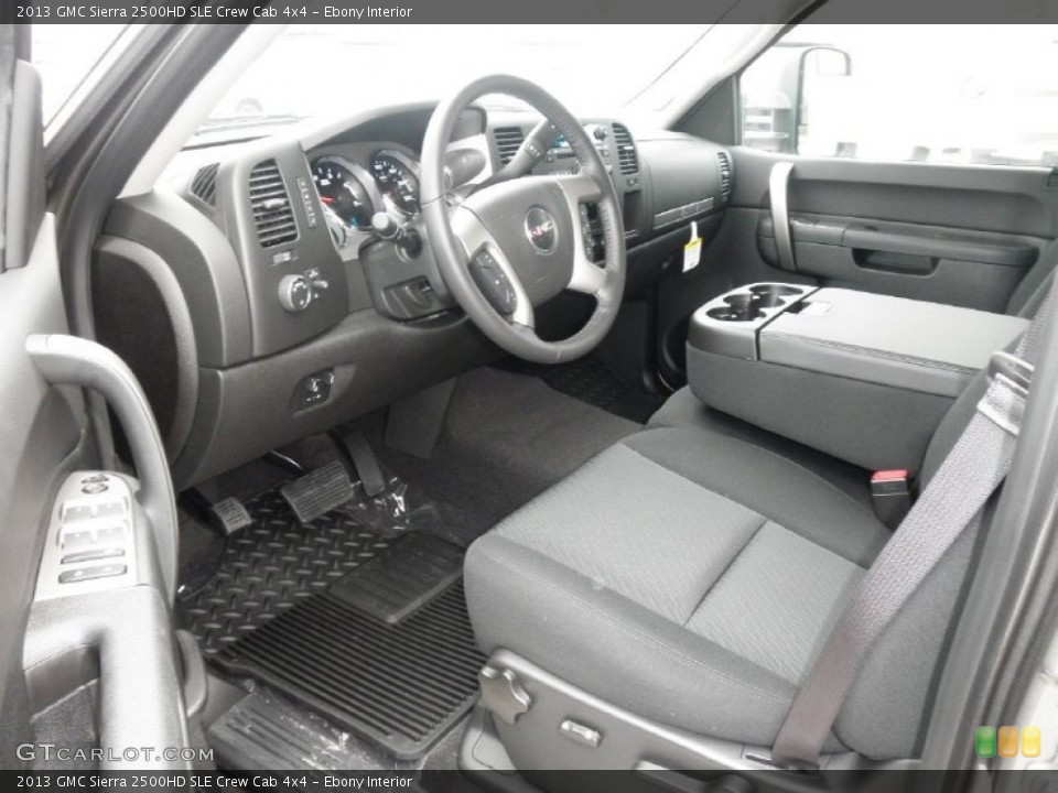 Ebony Interior Photo for the 2013 GMC Sierra 2500HD SLE Crew Cab 4x4 #71562595