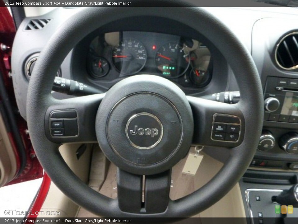 Dark Slate Gray/Light Pebble Interior Steering Wheel for the 2013 Jeep Compass Sport 4x4 #71564521