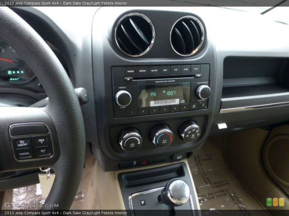 Dark Slate Gray/Light Pebble Interior Controls for the 2013 Jeep Compass Sport 4x4 #71564527