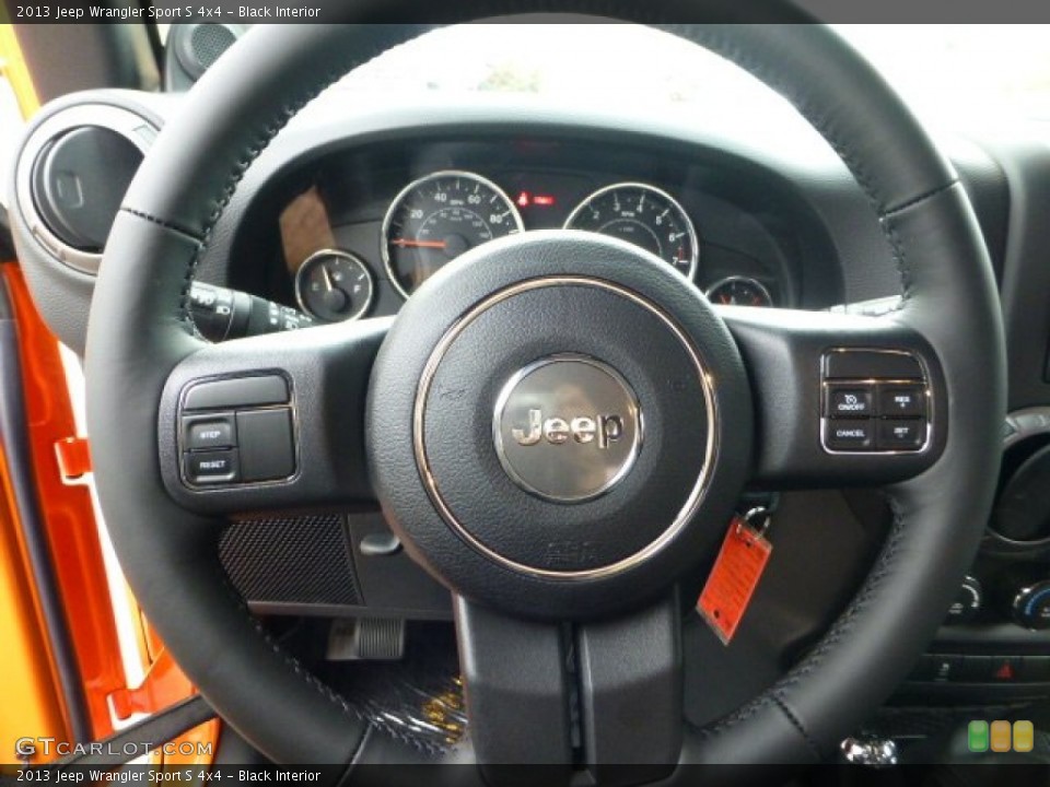 Black Interior Steering Wheel for the 2013 Jeep Wrangler Sport S 4x4 #71564839