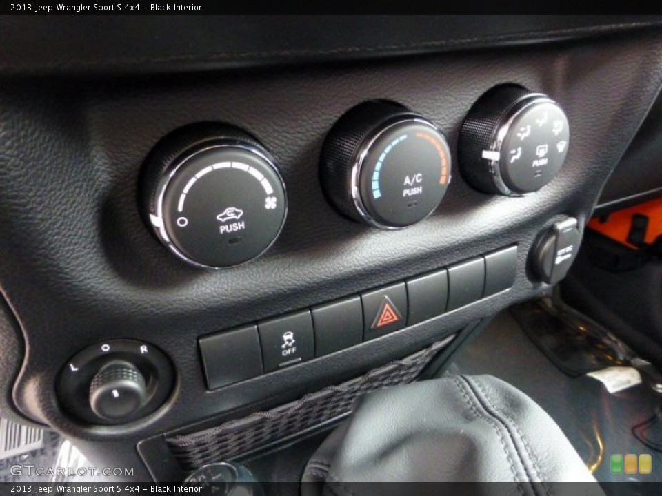 Black Interior Controls for the 2013 Jeep Wrangler Sport S 4x4 #71564845