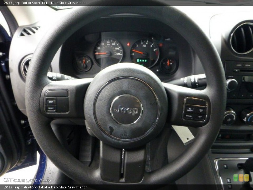 Dark Slate Gray Interior Steering Wheel for the 2013 Jeep Patriot Sport 4x4 #71565514
