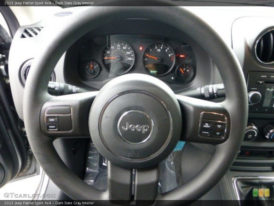 Dark Slate Gray Interior Steering Wheel for the 2013 Jeep Patriot Sport 4x4 #71566024