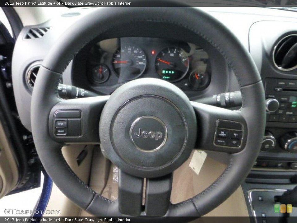 Dark Slate Gray/Light Pebble Interior Steering Wheel for the 2013 Jeep Patriot Latitude 4x4 #71566198