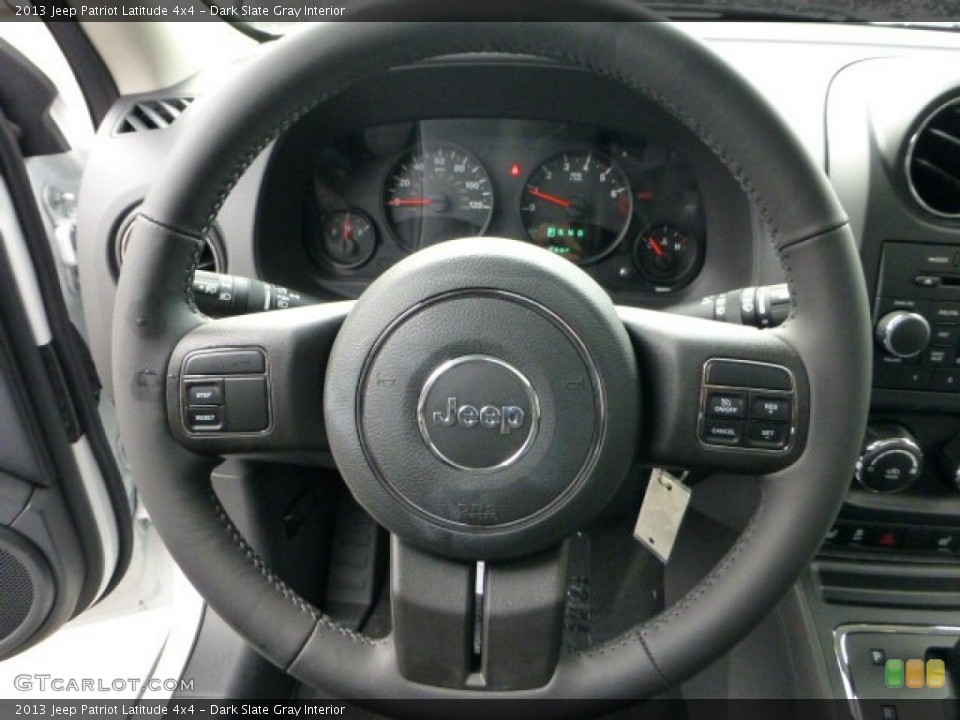 Dark Slate Gray Interior Steering Wheel for the 2013 Jeep Patriot Latitude 4x4 #71566510