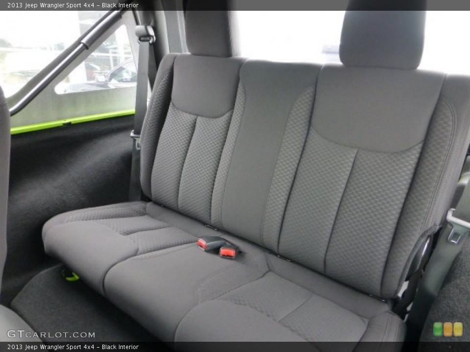 Black Interior Rear Seat for the 2013 Jeep Wrangler Sport 4x4 #71567161