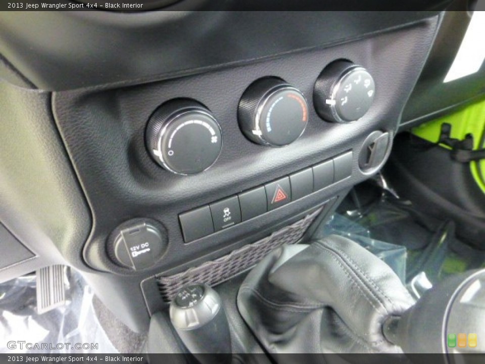 Black Interior Controls for the 2013 Jeep Wrangler Sport 4x4 #71567211