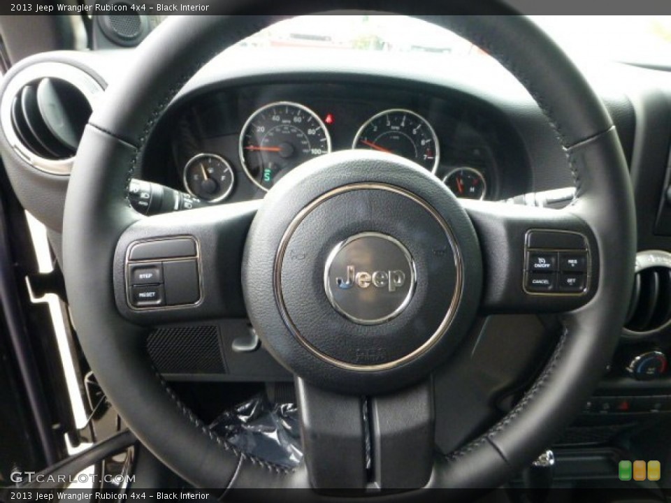 Black Interior Steering Wheel for the 2013 Jeep Wrangler Rubicon 4x4 #71567563