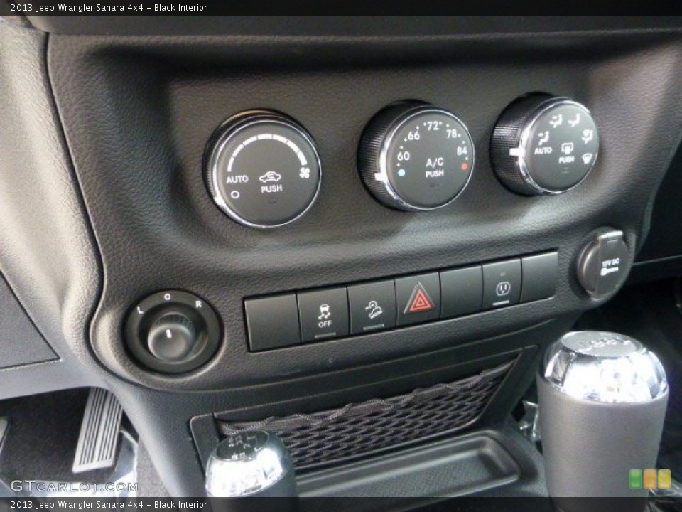 Black Interior Controls for the 2013 Jeep Wrangler Sahara 4x4 #71568246