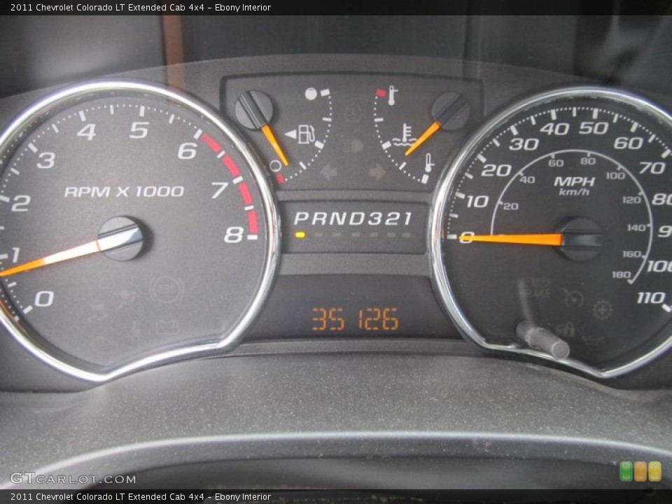 Ebony Interior Gauges for the 2011 Chevrolet Colorado LT Extended Cab 4x4 #71568745