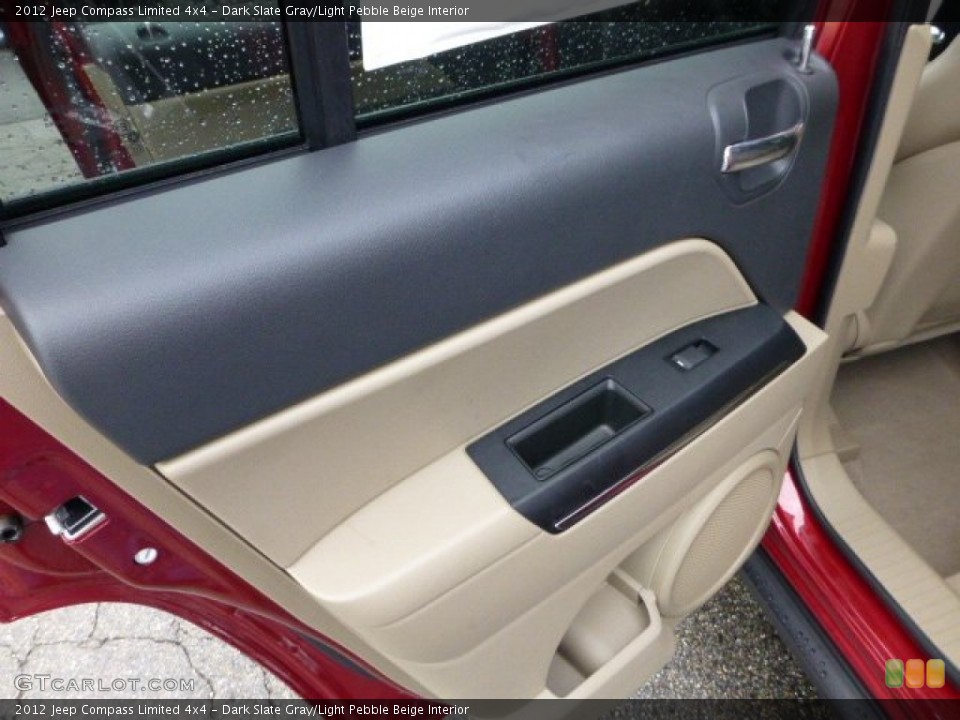 Dark Slate Gray/Light Pebble Beige Interior Door Panel for the 2012 Jeep Compass Limited 4x4 #71570212