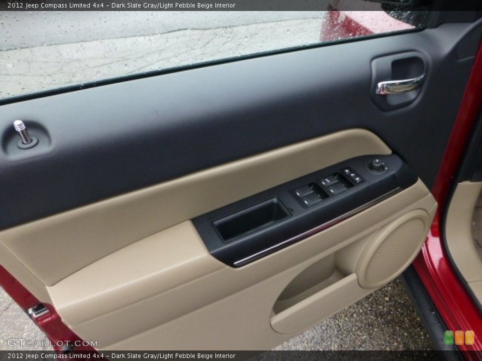 Dark Slate Gray/Light Pebble Beige Interior Door Panel for the 2012 Jeep Compass Limited 4x4 #71570221