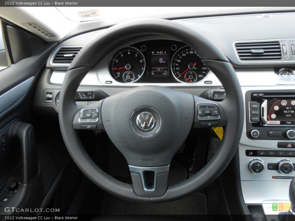 Black Interior Steering Wheel for the 2013 Volkswagen CC Lux #71570758