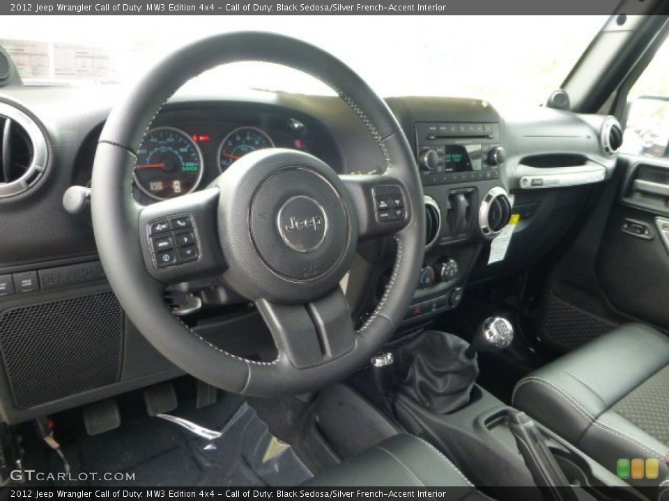 Call of Duty: Black Sedosa/Silver French-Accent 2012 Jeep Wrangler Interiors