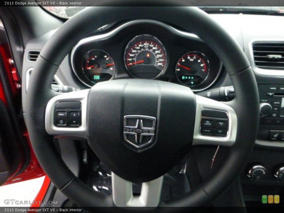 Black Interior Steering Wheel for the 2013 Dodge Avenger SXT V6 #71572751