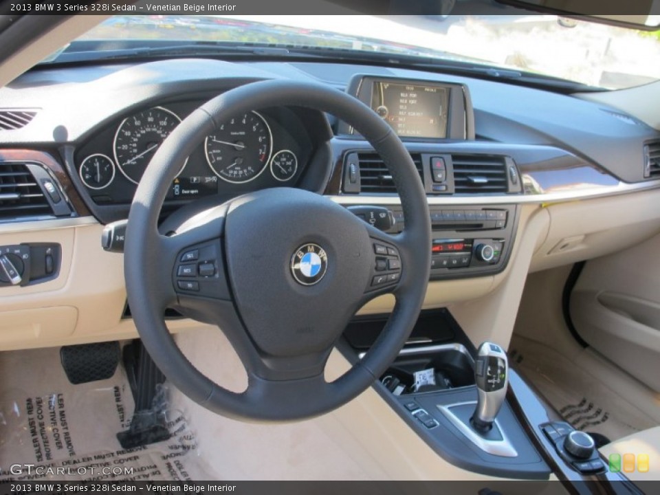 Venetian Beige Interior Dashboard for the 2013 BMW 3 Series 328i Sedan #71573390