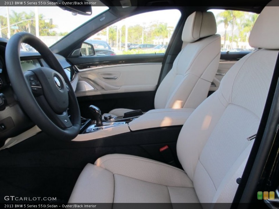 Oyster/Black Interior Photo for the 2013 BMW 5 Series 550i Sedan #71573594
