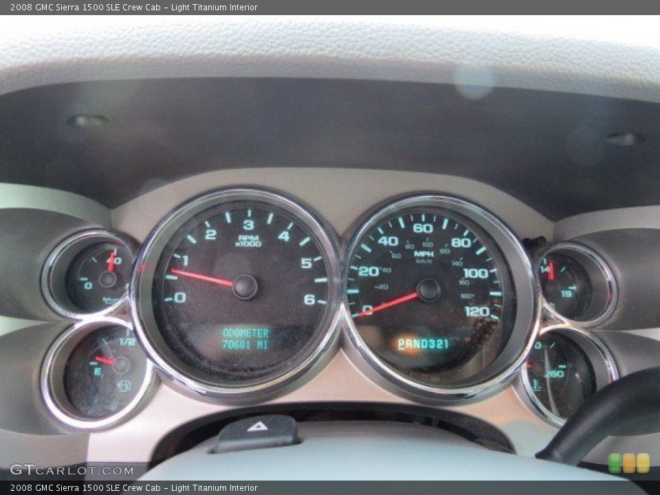 Light Titanium Interior Gauges for the 2008 GMC Sierra 1500 SLE Crew Cab #71574560