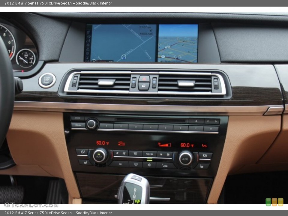 Saddle/Black Interior Controls for the 2012 BMW 7 Series 750i xDrive Sedan #71575208