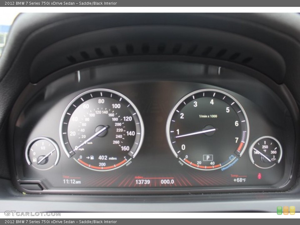 Saddle/Black Interior Gauges for the 2012 BMW 7 Series 750i xDrive Sedan #71575247