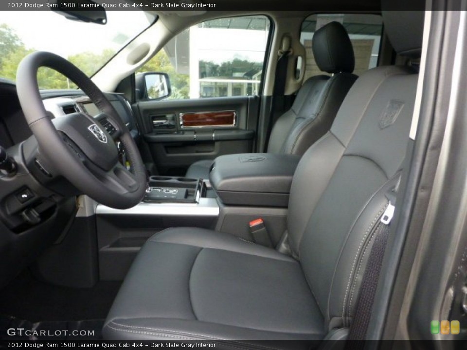 Dark Slate Gray Interior Photo for the 2012 Dodge Ram 1500 Laramie Quad Cab 4x4 #71576516