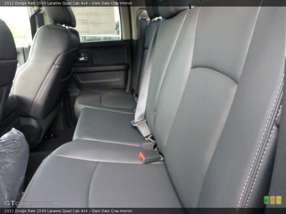 Dark Slate Gray Interior Rear Seat for the 2012 Dodge Ram 1500 Laramie Quad Cab 4x4 #71576525