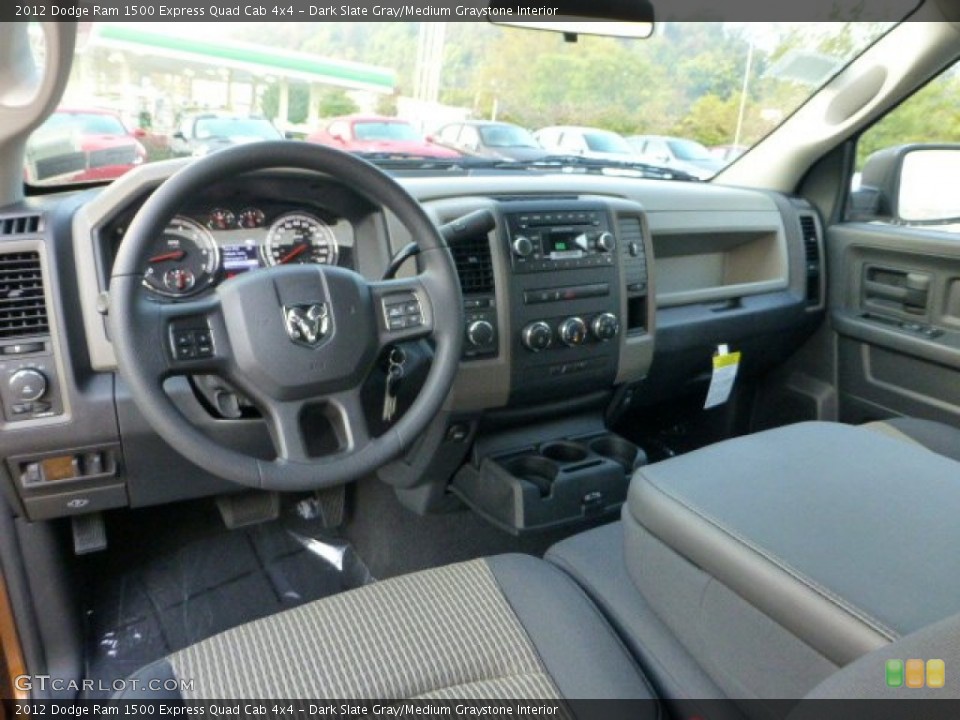 Dark Slate Gray/Medium Graystone Interior Prime Interior for the 2012 Dodge Ram 1500 Express Quad Cab 4x4 #71577193