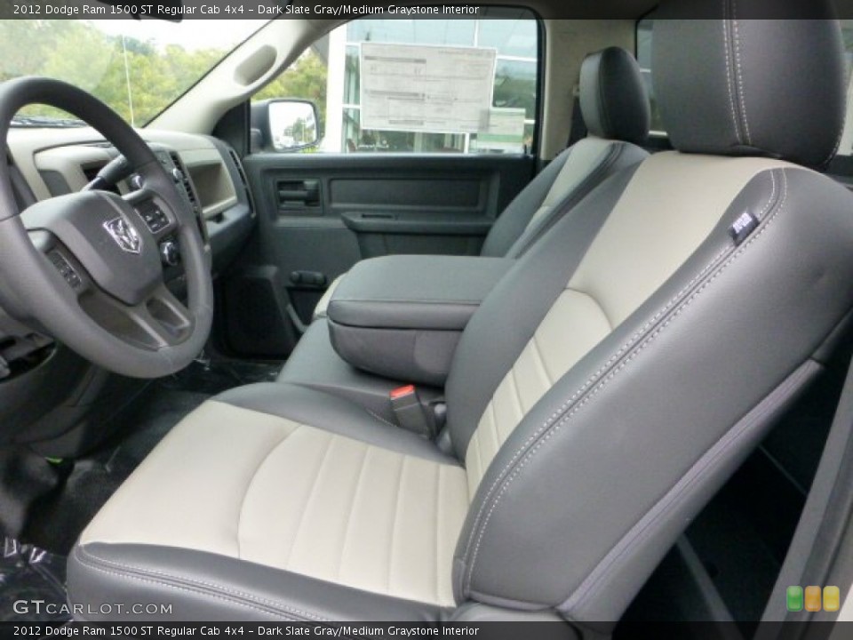 Dark Slate Gray/Medium Graystone Interior Photo for the 2012 Dodge Ram 1500 ST Regular Cab 4x4 #71577725